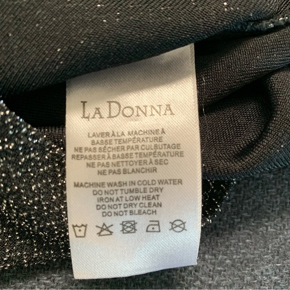 La Donna Shimmering Black sequin cocktail dress M - Picture 12 of 13